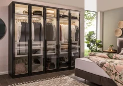 Sale MAISON Kleiderschrank Miami 203 x 220 cm Schwarz