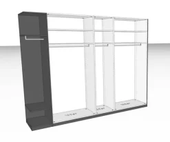 Clearance Musterring Kleiderschrank Montino Basalt