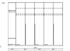Clearance Musterring Kleiderschrank Montino Basalt