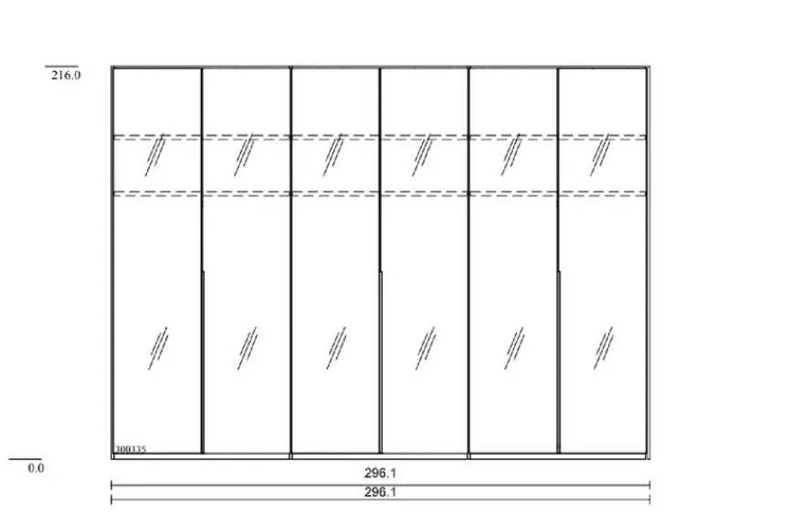 Discount Musterring Kleiderschrank San Diego 300 x 216 cm Grau