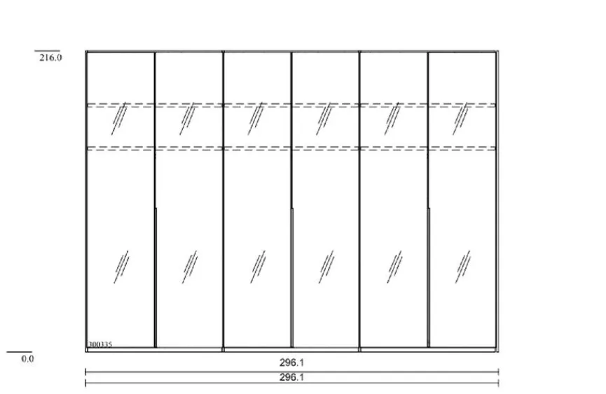 New Musterring Kleiderschrank San Diego 300 x 216 cm Weiß