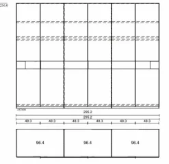 Clearance Musterring Kleiderschrank San Francisco 300 x 216 cm Champagner