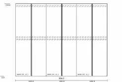 Sormani Kleiderschrank Terni 304 x 239 cm