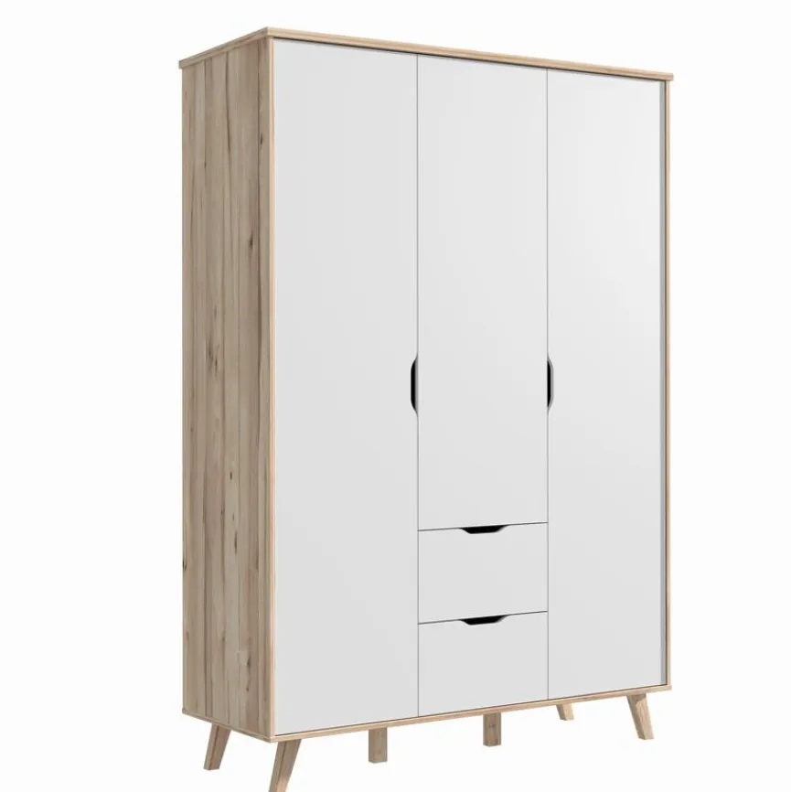 Sale FORTE Kleiderschrank Vankka 139 x 202 cm Plankeneiche