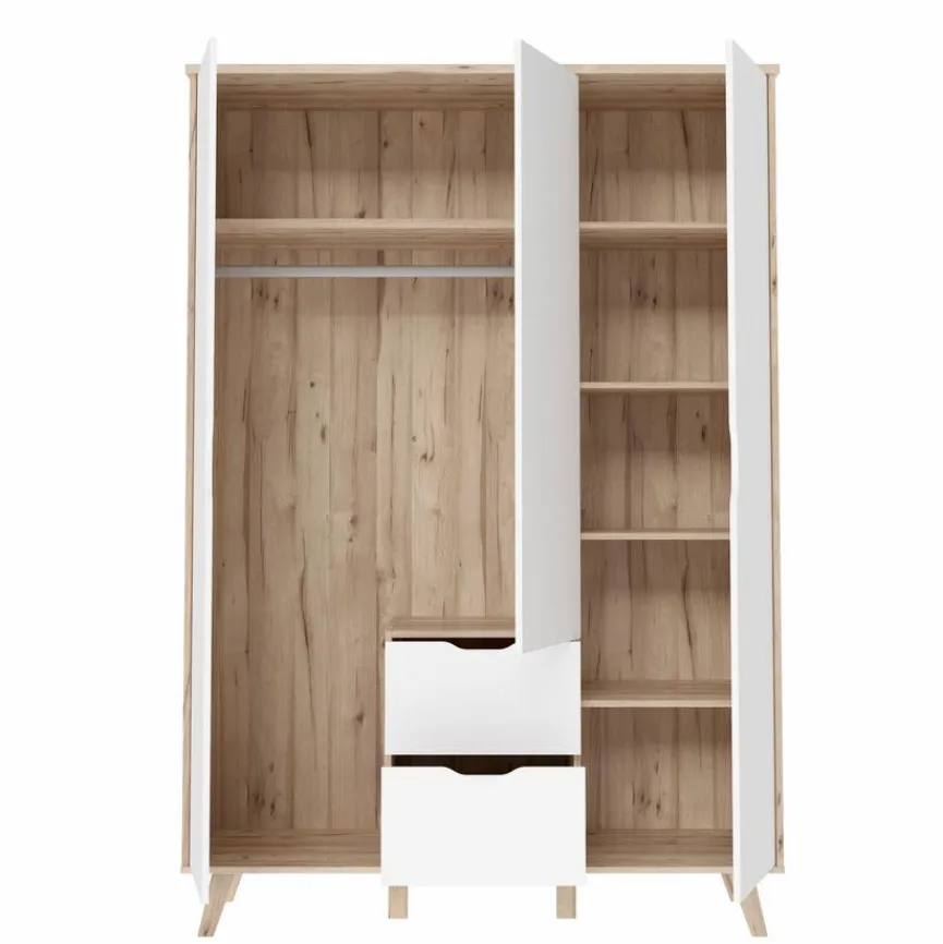 Sale FORTE Kleiderschrank Vankka 139 x 202 cm Plankeneiche