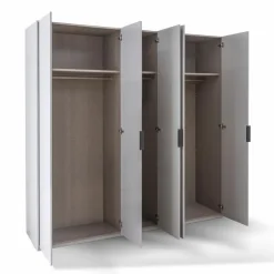 Outlet rauch ORANGE Kleiderschrank Vareno 225 x 222 cm Seidengrau