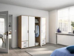 Best rauch BLUE Kleiderschrank Voyager 187 x 194 cm Alpinweiß / Eiche Artisan