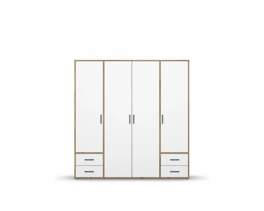 Best rauch BLUE Kleiderschrank Voyager 187 x 194 cm Alpinweiß / Eiche Artisan