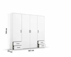 rauch BLUE Kleiderschrank Voyager 187 x 194 cm