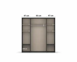 rauch BLUE Kleiderschrank Voyager 187 x 194 cm