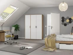 Outlet rauch BLUE Kleiderschrank Voyager 140 x 194 cm Alpinweiß