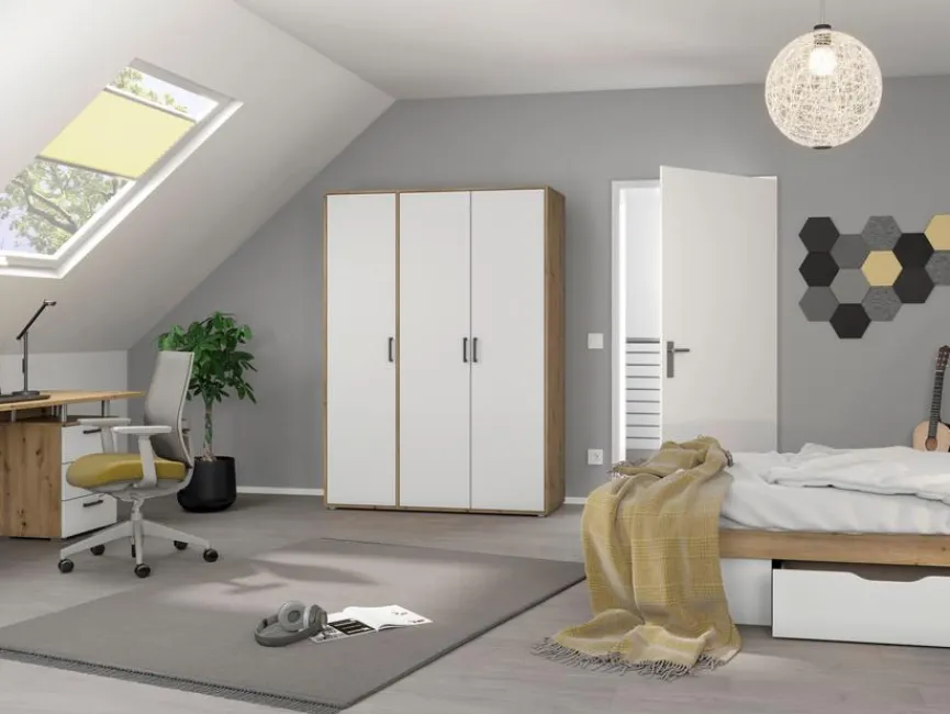 Outlet rauch BLUE Kleiderschrank Voyager 140 x 194 cm Alpinweiß