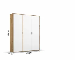 Outlet rauch BLUE Kleiderschrank Voyager 140 x 194 cm Alpinweiß