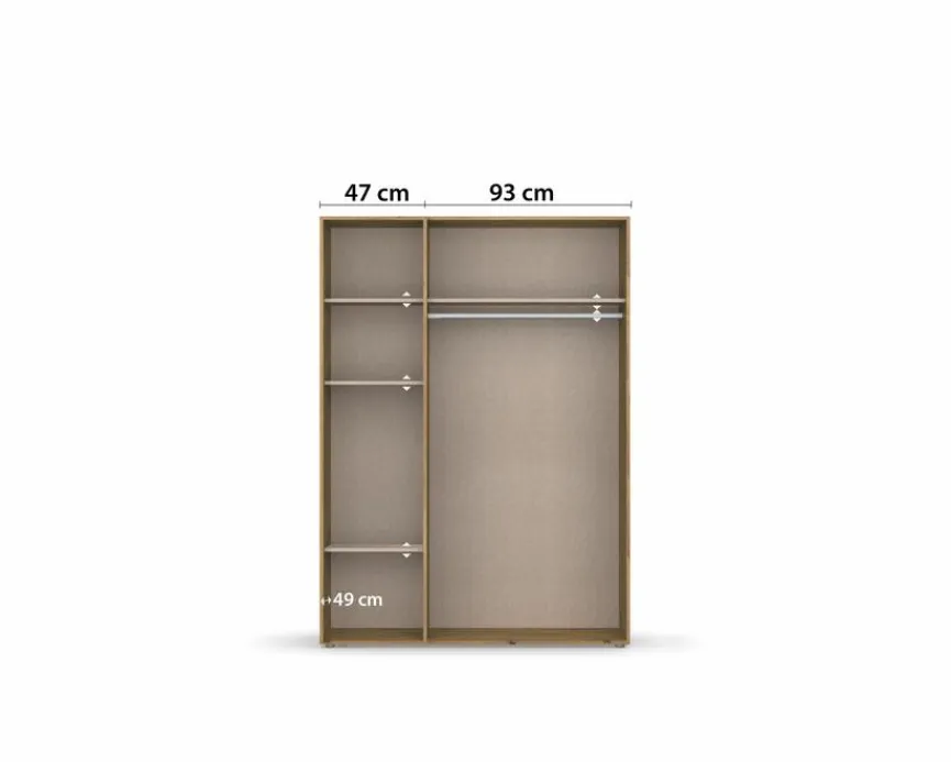 Outlet rauch BLUE Kleiderschrank Voyager 140 x 194 cm Alpinweiß