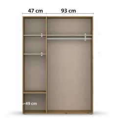 Outlet rauch BLUE Kleiderschrank Voyager 140 x 194 cm Alpinweiß