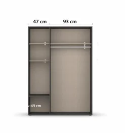 rauch BLUE Kleiderschrank Voyager 140 x 194 cm