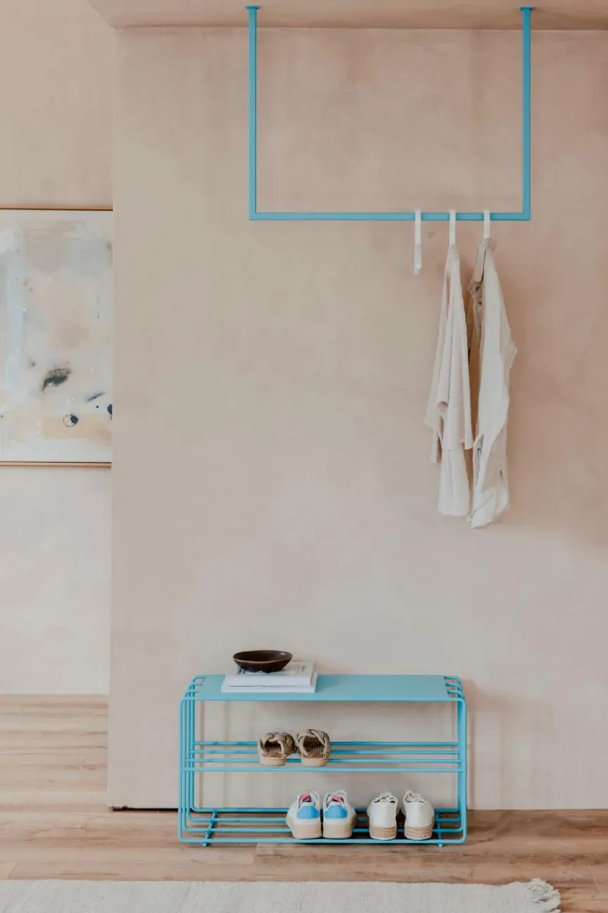 New Metallbude Kleiderstange Rubi 80x100 Blueberry