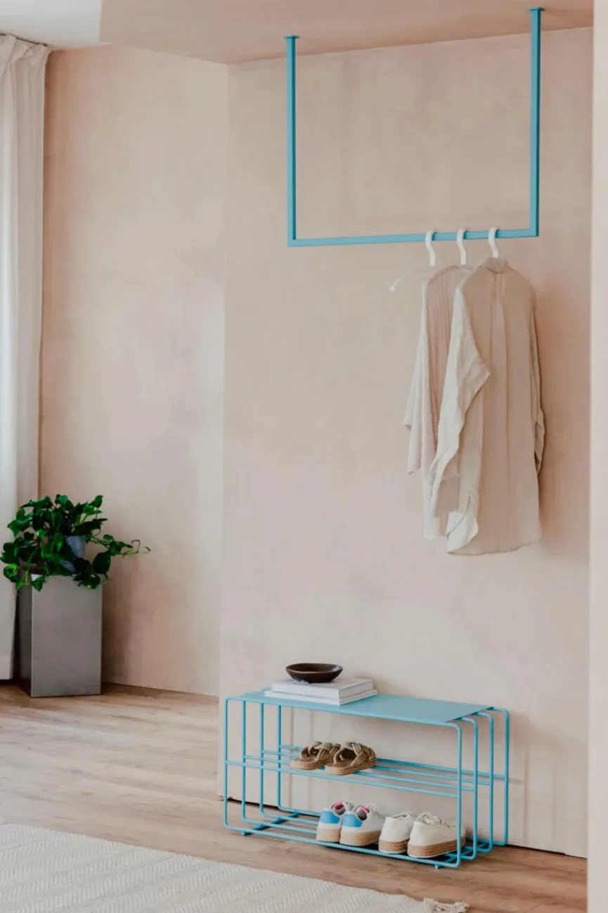 New Metallbude Kleiderstange Rubi 80x100 Blueberry