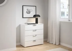 New rauch ORANGE Kommode Aditio Box Weiß / Hochglanz