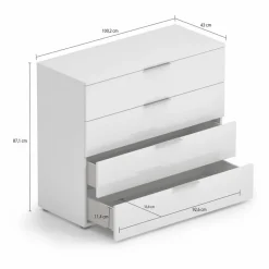 Hot Kommode Ambra Weiß