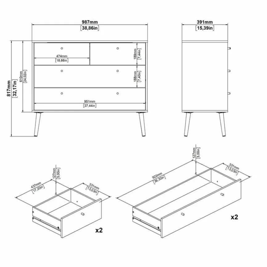 Kinder Tvilum Kommode Bodo