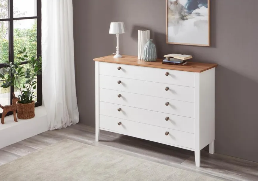 Clearance C.DISSELKAMP Kommode Castellino Weiß