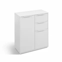 Online Composad Kommode Espresso Weiß Hochglanz