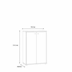 Sale FORTE Kommode Faik Weiß