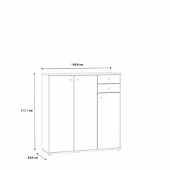 New FORTE Kommode Faik Weiß