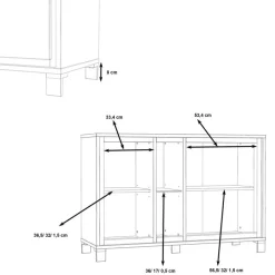 Discount FORTE Kommode Farida Eiche