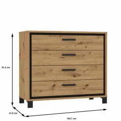 Clearance FORTE Kommode Farida Eiche