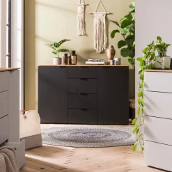 Best MAISON Kommode Miami Schwarz