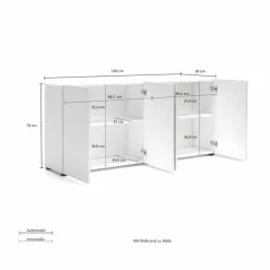 Best Kommode Mister Weiß / Hochglanz