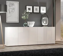 Clearance Kommode Mister Weiß / Hochglanz