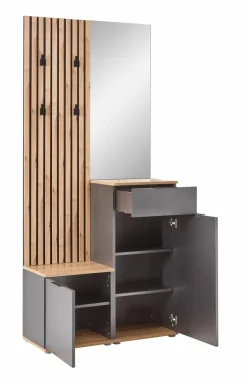 Hot Kompaktgarderobe Simple Anthrazit