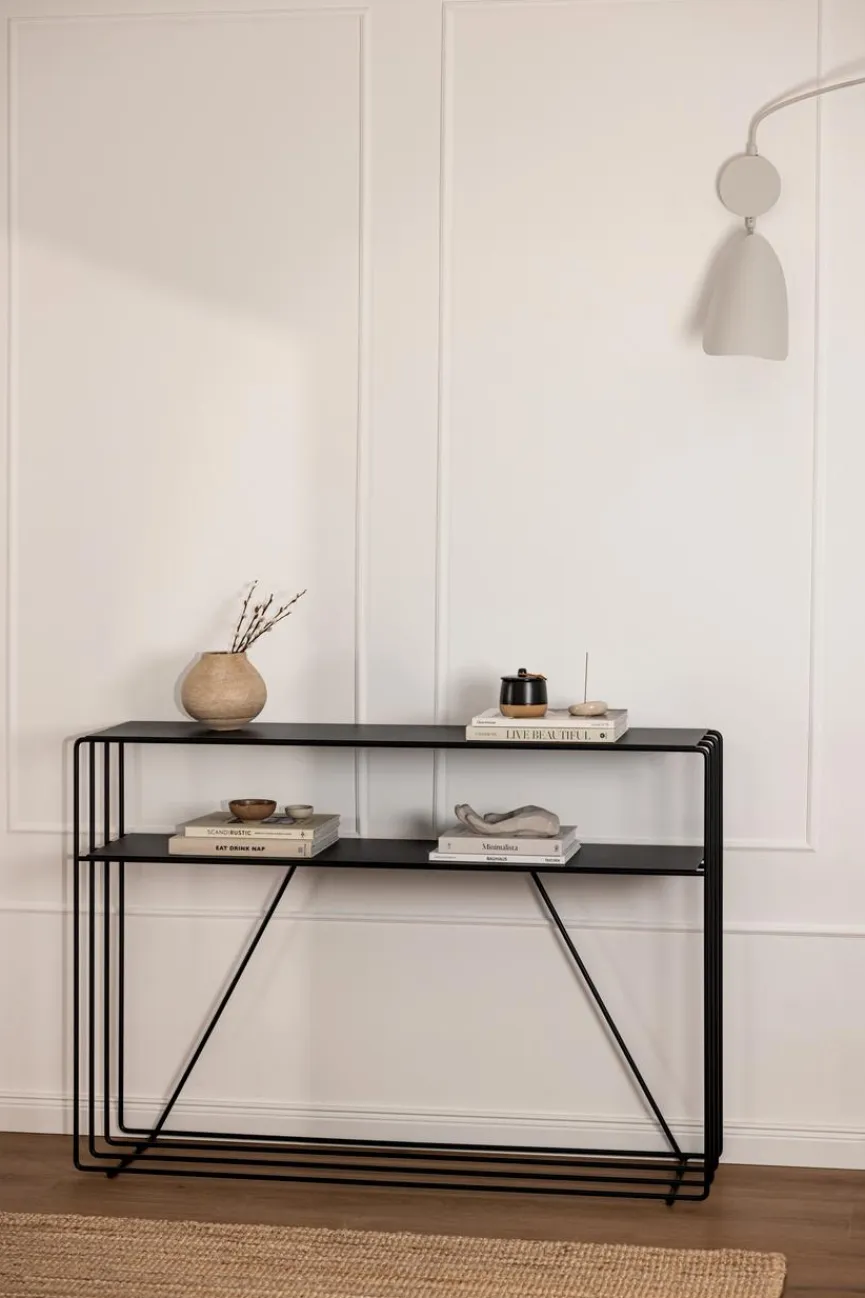 Hot Metallbude Konsolentisch Ria Schwarz