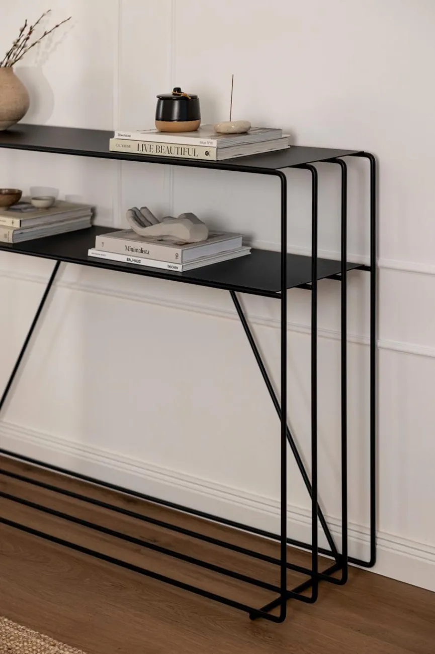 Hot Metallbude Konsolentisch Ria Schwarz