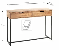 Hot Haku Konsolentisch Rivera Akazie