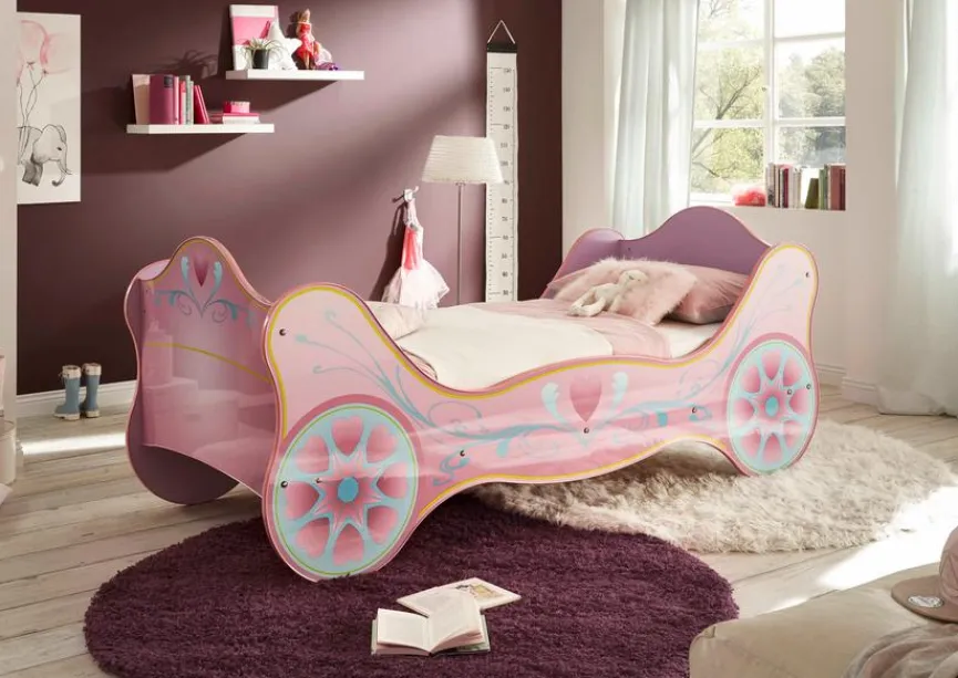 New BEGABINO Kutschenbett Sissy 90 x 200 cm Rosa