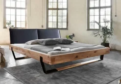 Discount G+K Massivholzbett BE-0520 180 x 200 cm Wildeiche