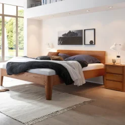 Online HASENA Massivholzbett Lisiano 180 x 200 cm Eiche cognac