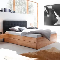 HASENA Massivholzbett Otello 180 x 200 cm Kernbuche