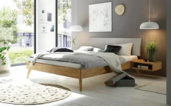 Discount HASENA Massivholzbett Pesaro 180 x 200 cm Eiche Bianco