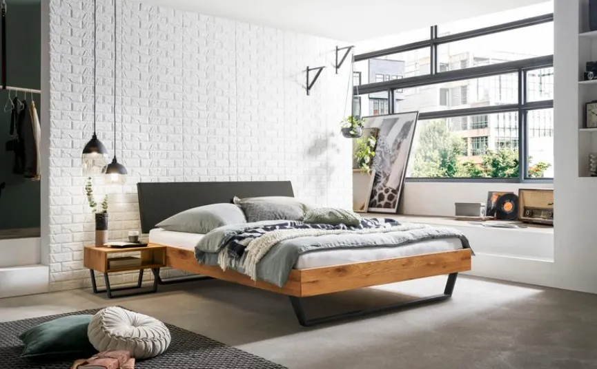 New HASENA Massivholzbett Sariano 180 x 200 cm Wildeiche