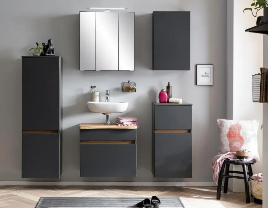 Discount Held-Möbel Midischrank Villach Graphit