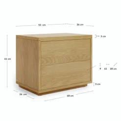 Clearance Kave Home Nachttisch Abilen Eiche