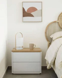 Hot Kave Home Nachttisch Abilen Weiß / Matt