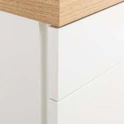 Outlet Sormani Nachttisch Brugnera Weiß / Eiche