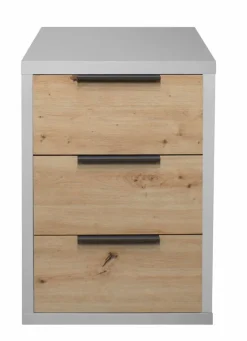 Outlet Mäusbacher Nachttisch Clyde Grau / Asteiche