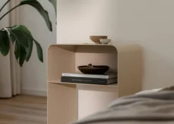 Clearance Metallbude Nachttisch Damio Cashew